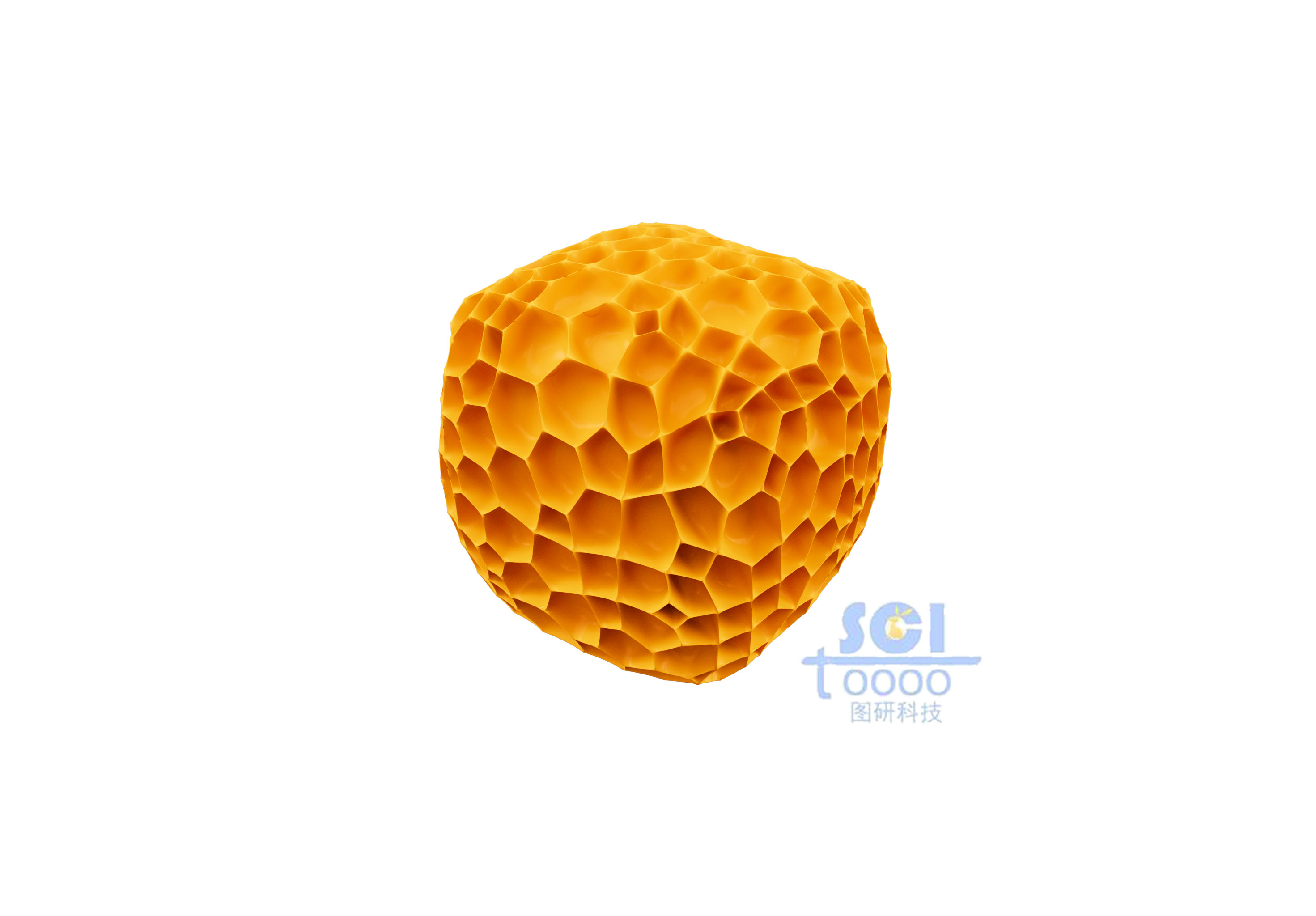 表面帶褶皺的立方體