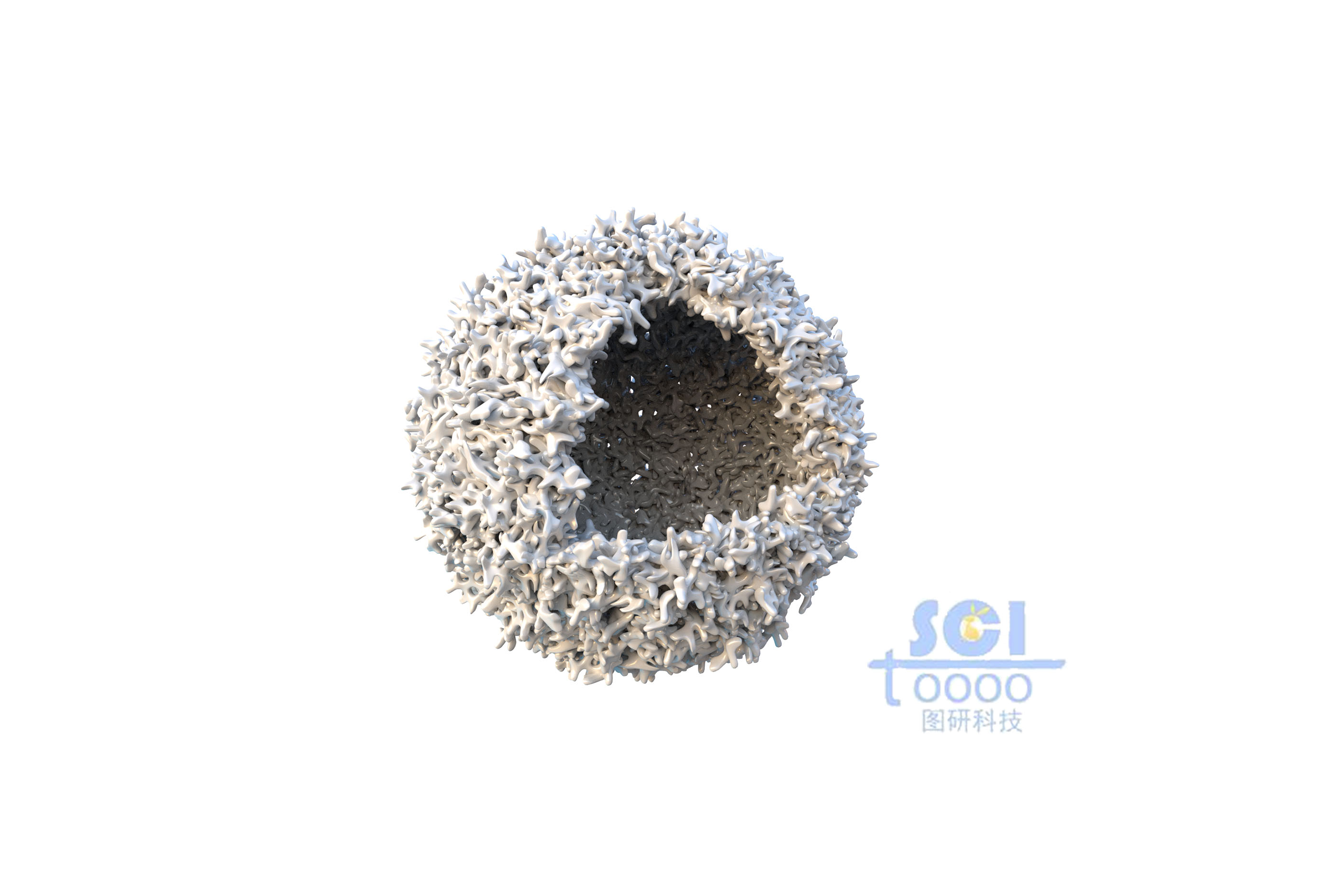 八分之一切口泡沫銅結(jié)構(gòu)的納米球