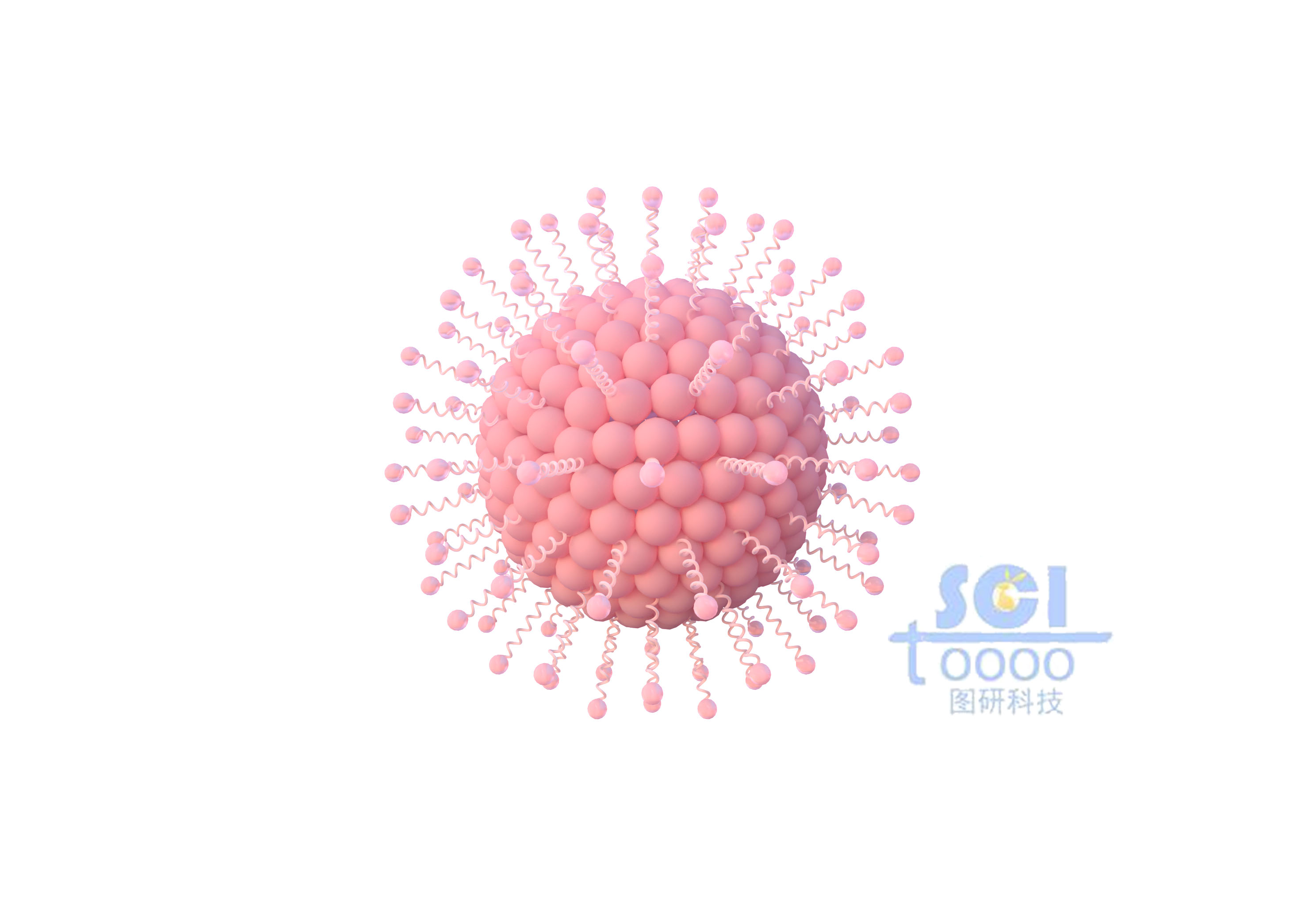 帶高分子鏈段納米球