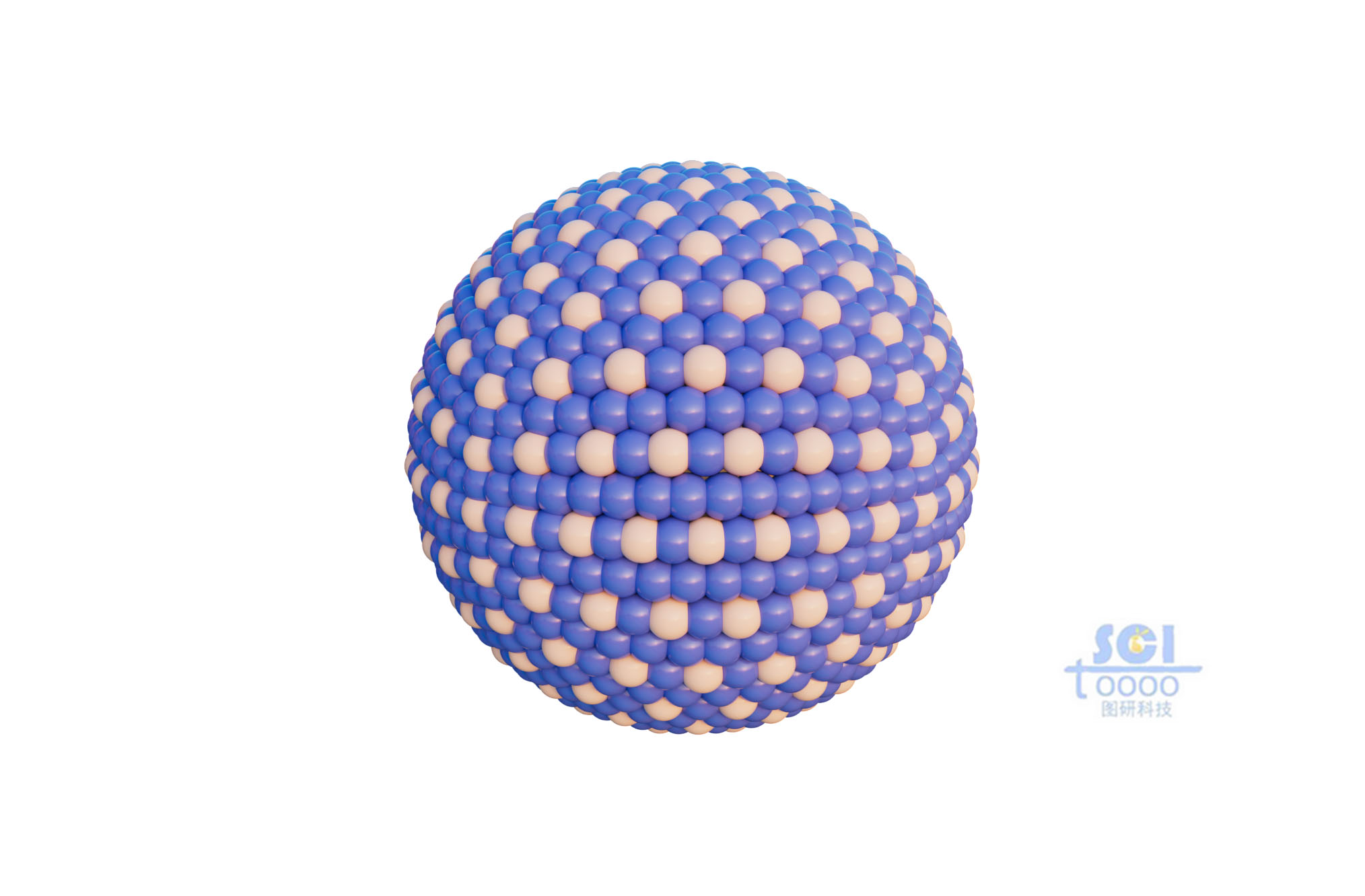 兩種粒子球組成的納米球