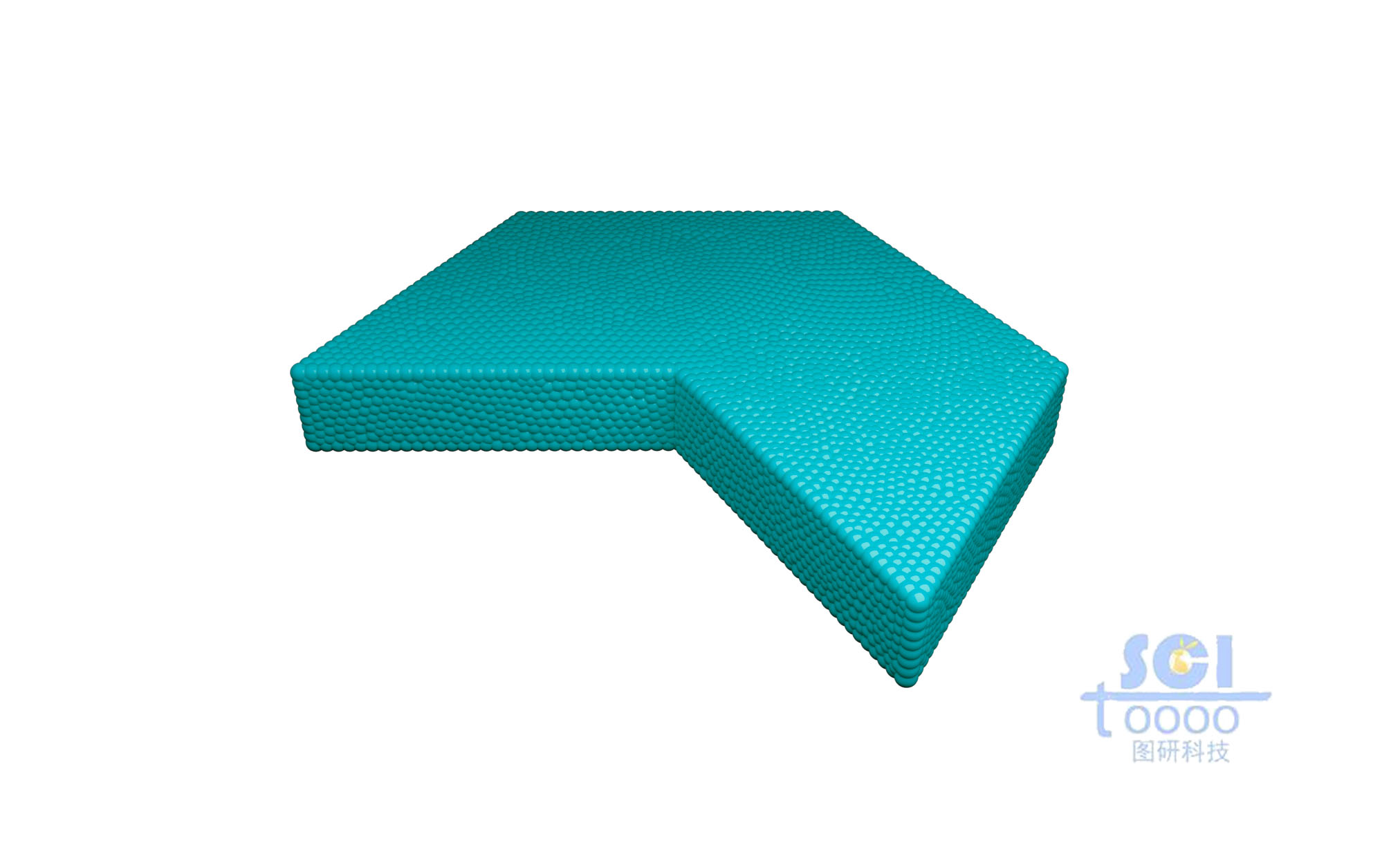 帶切口的原子堆積形成的立體六邊形