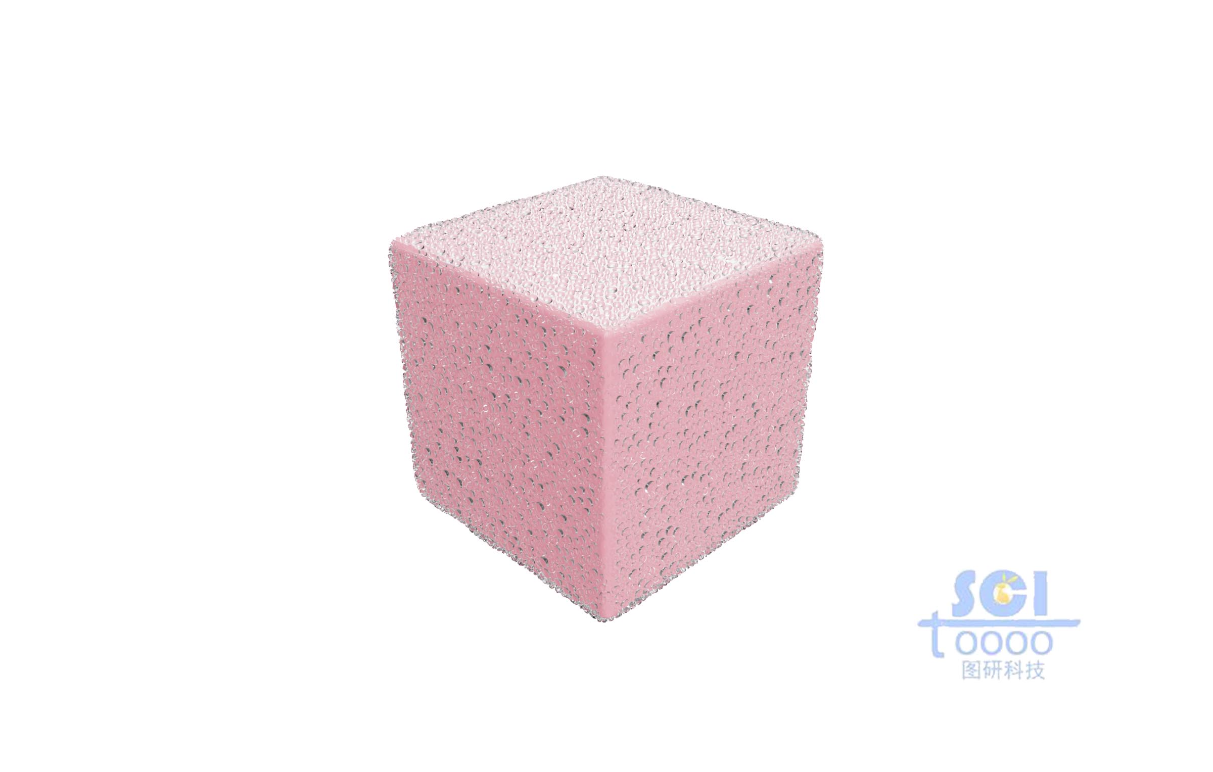 水滴分布的立方體