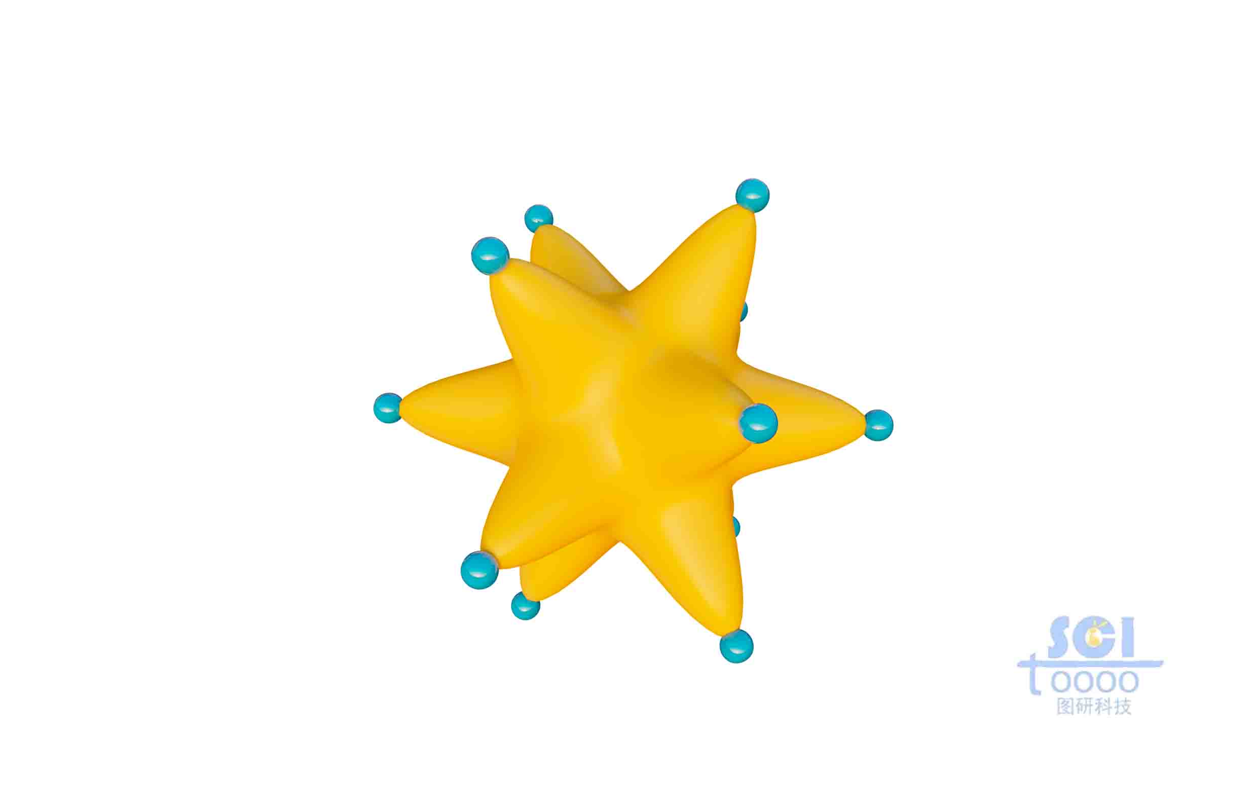 負(fù)載納米顆粒的納米金星