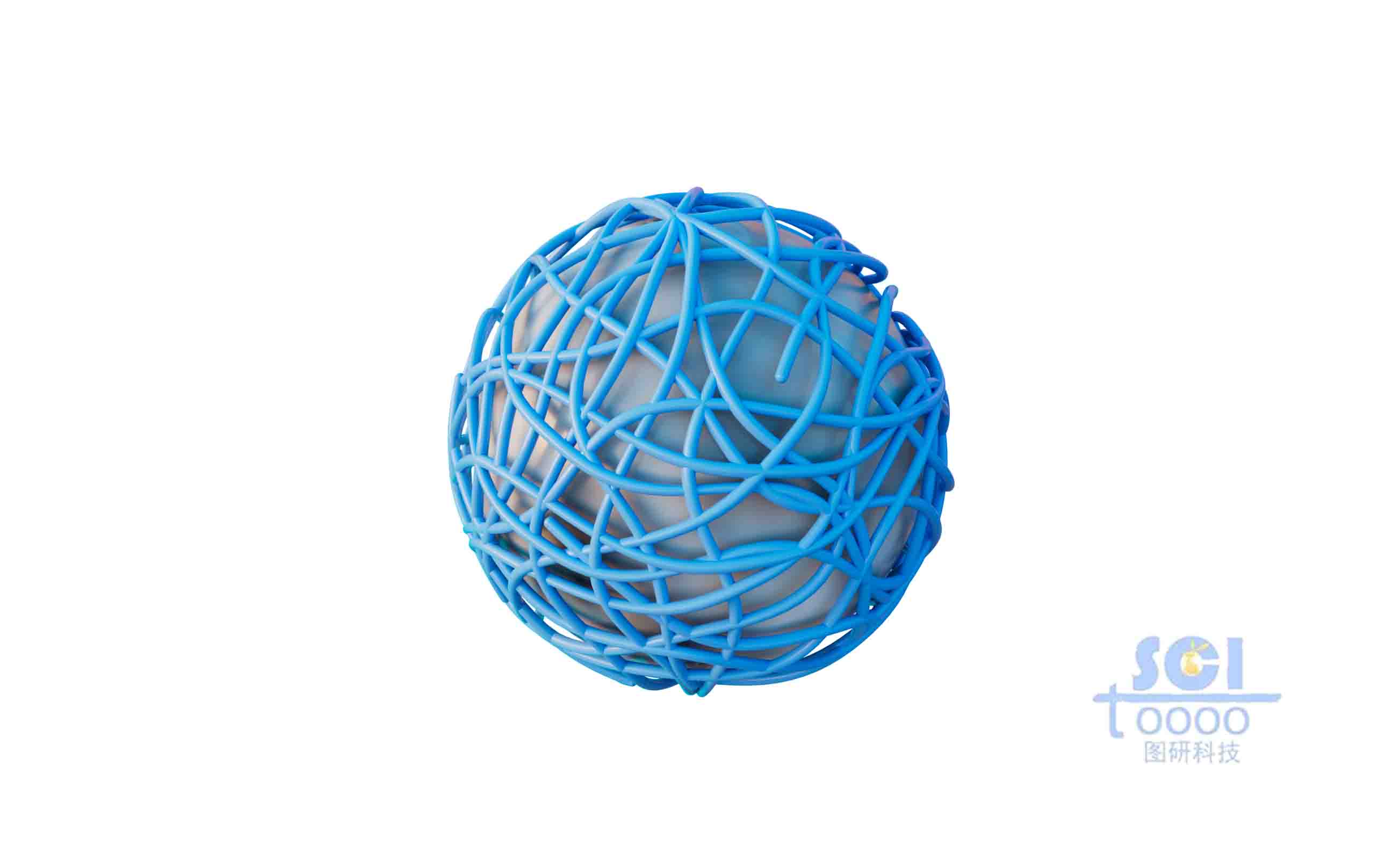 高分子鏈段纏繞的實(shí)心納米球