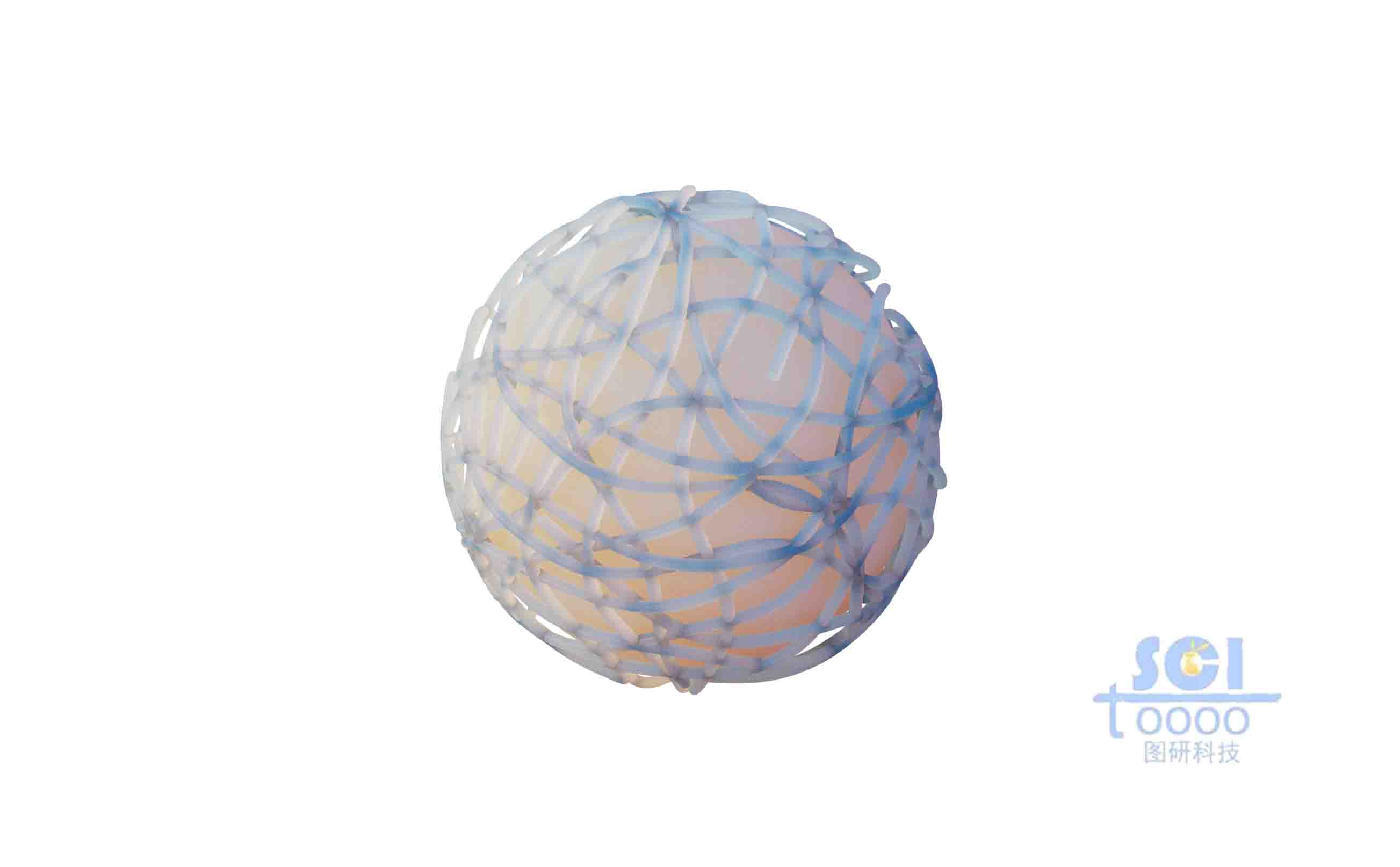 高分子鏈段纏繞的實心納米球