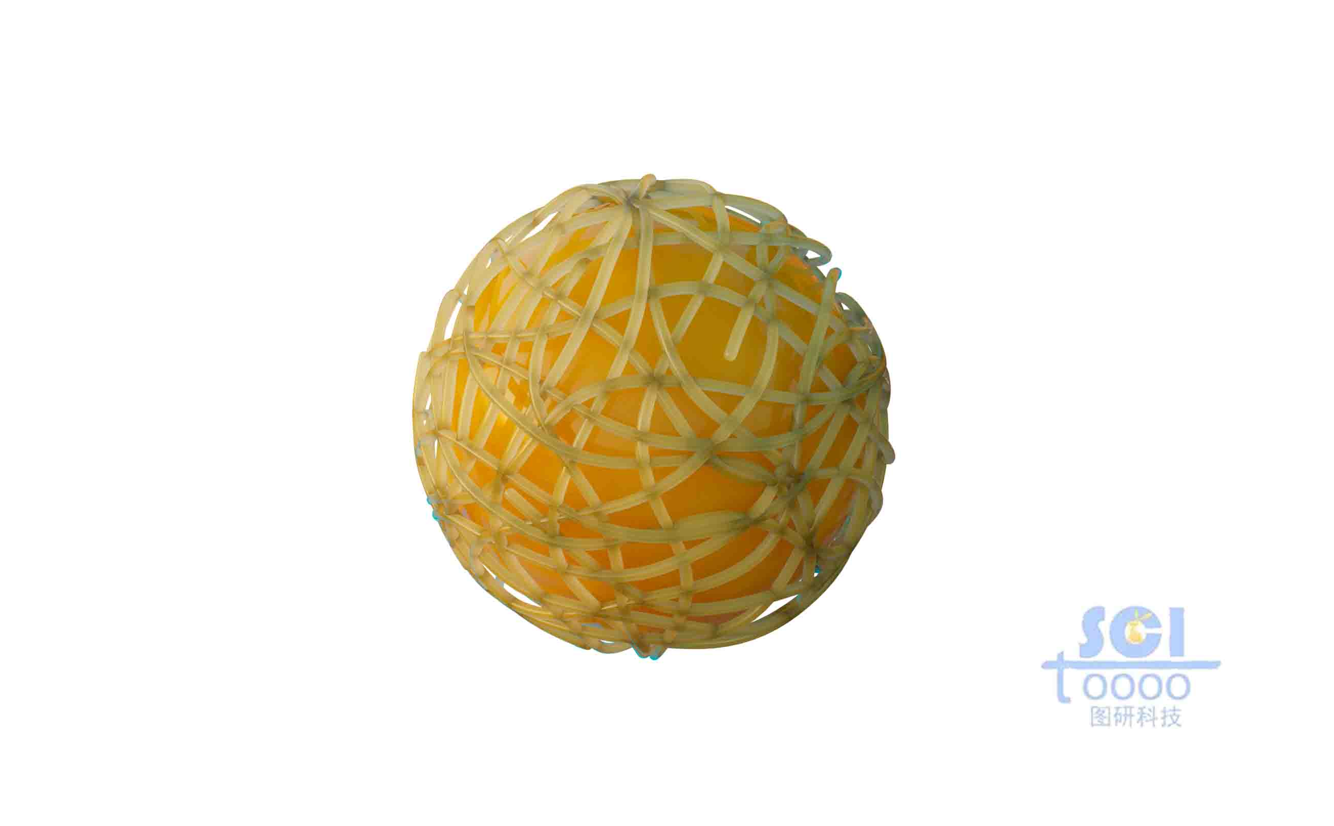 高分子鏈段纏繞的實心納米球