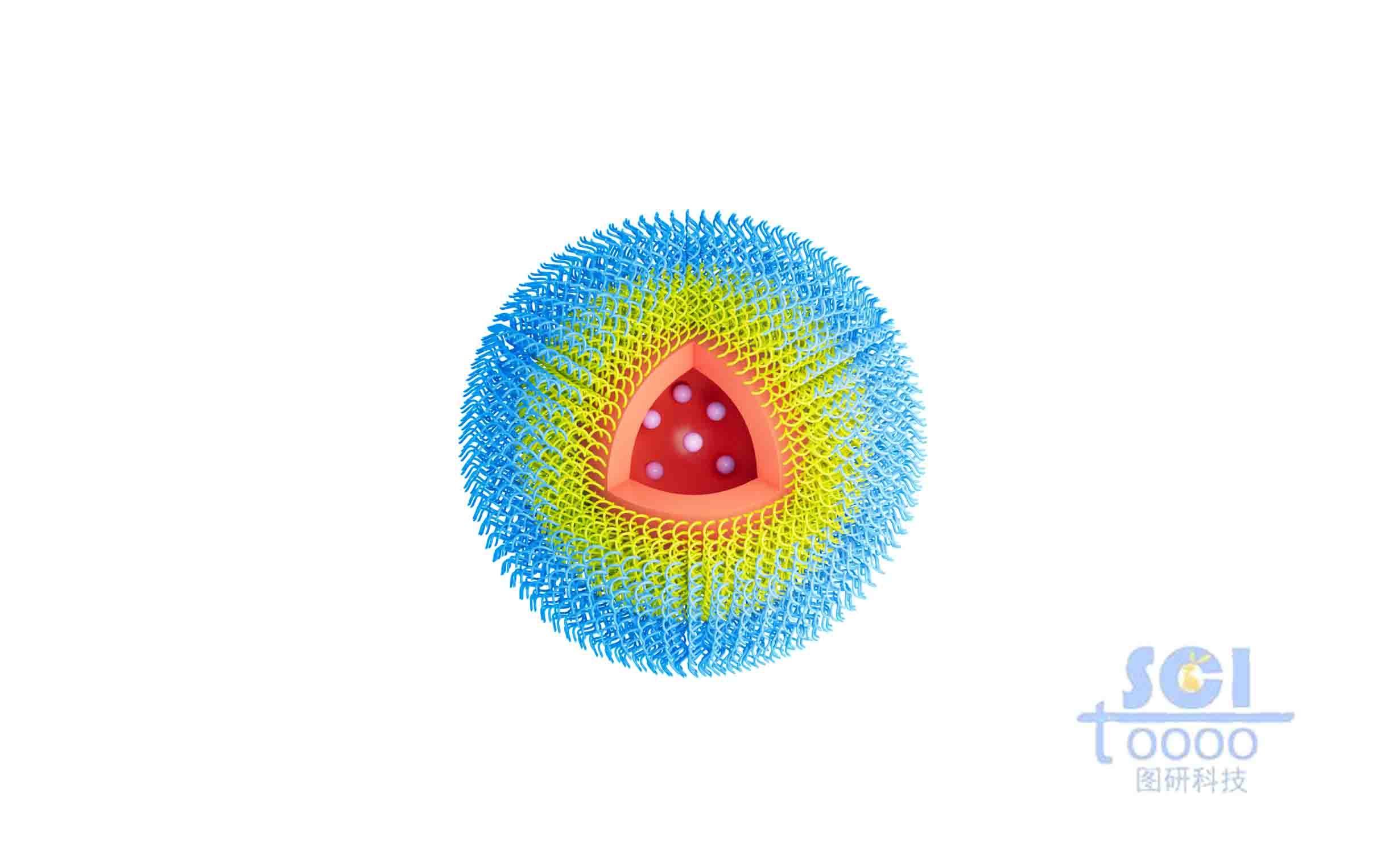 八分之一切口的納米球