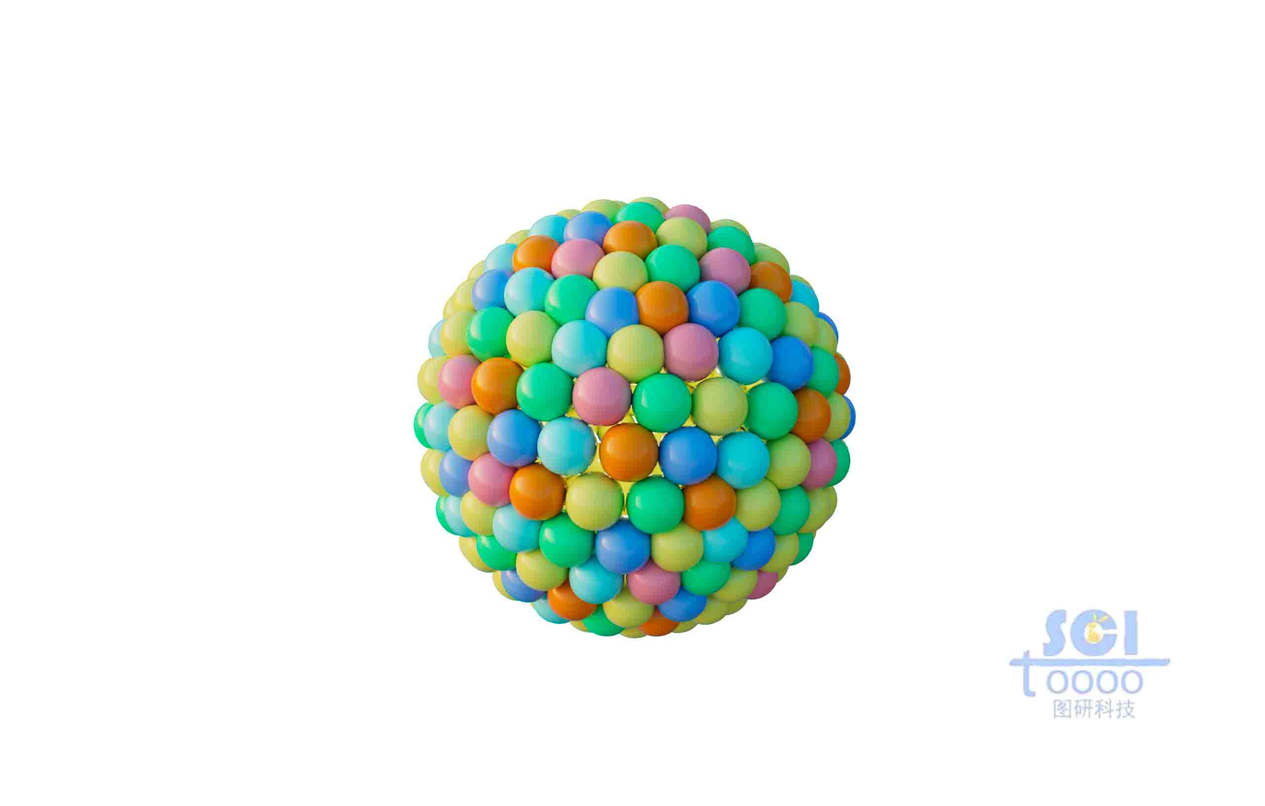 不同納米顆粒組成的納米球