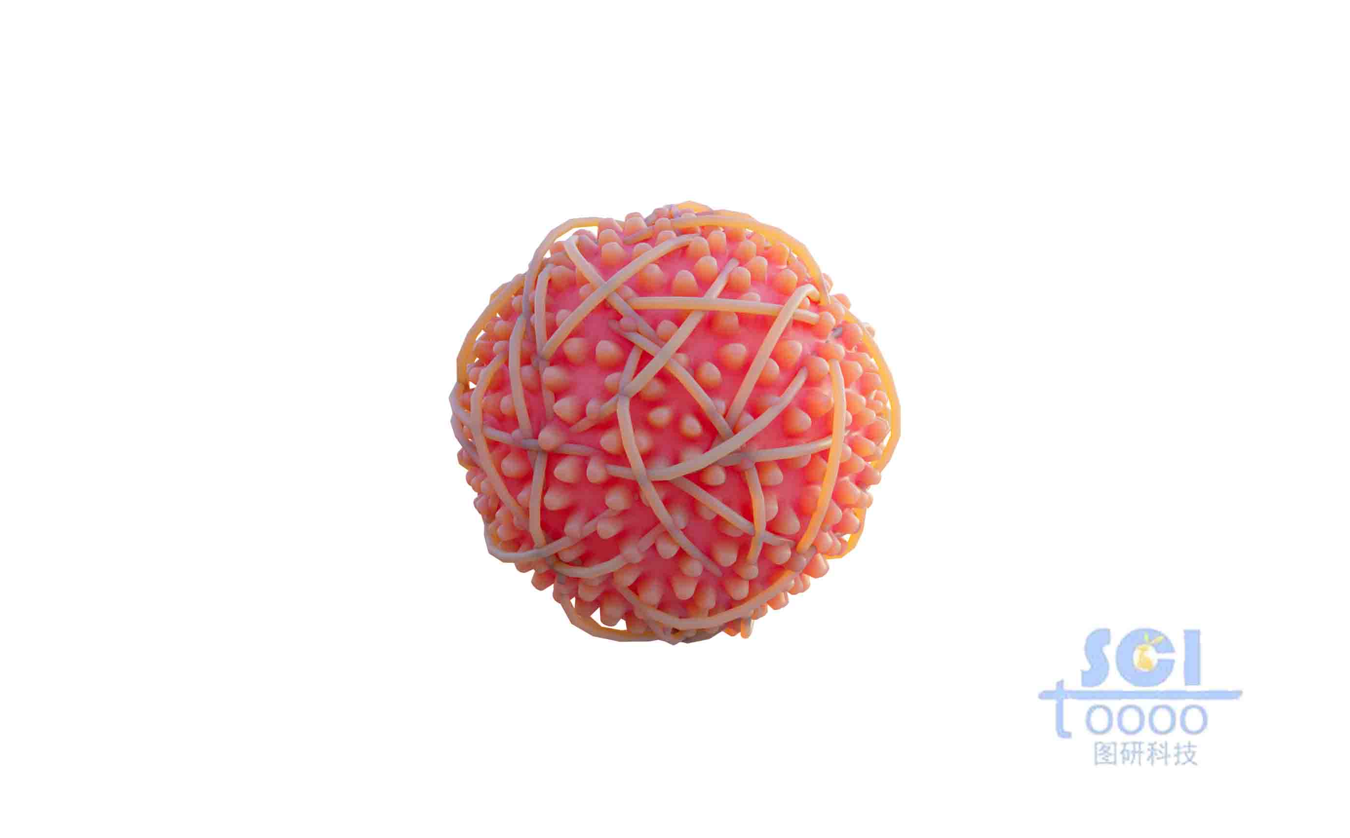 長(zhǎng)鏈短鏈交織的實(shí)心納米球