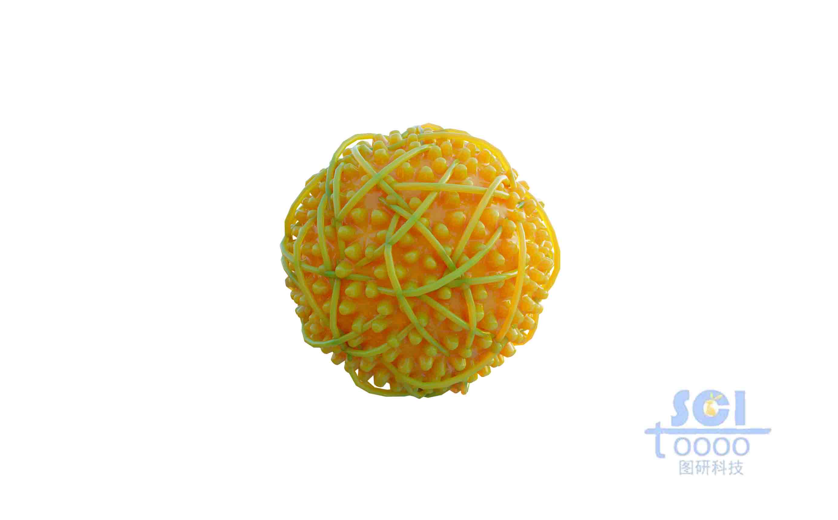 長(zhǎng)鏈短鏈交織的實(shí)心納米球