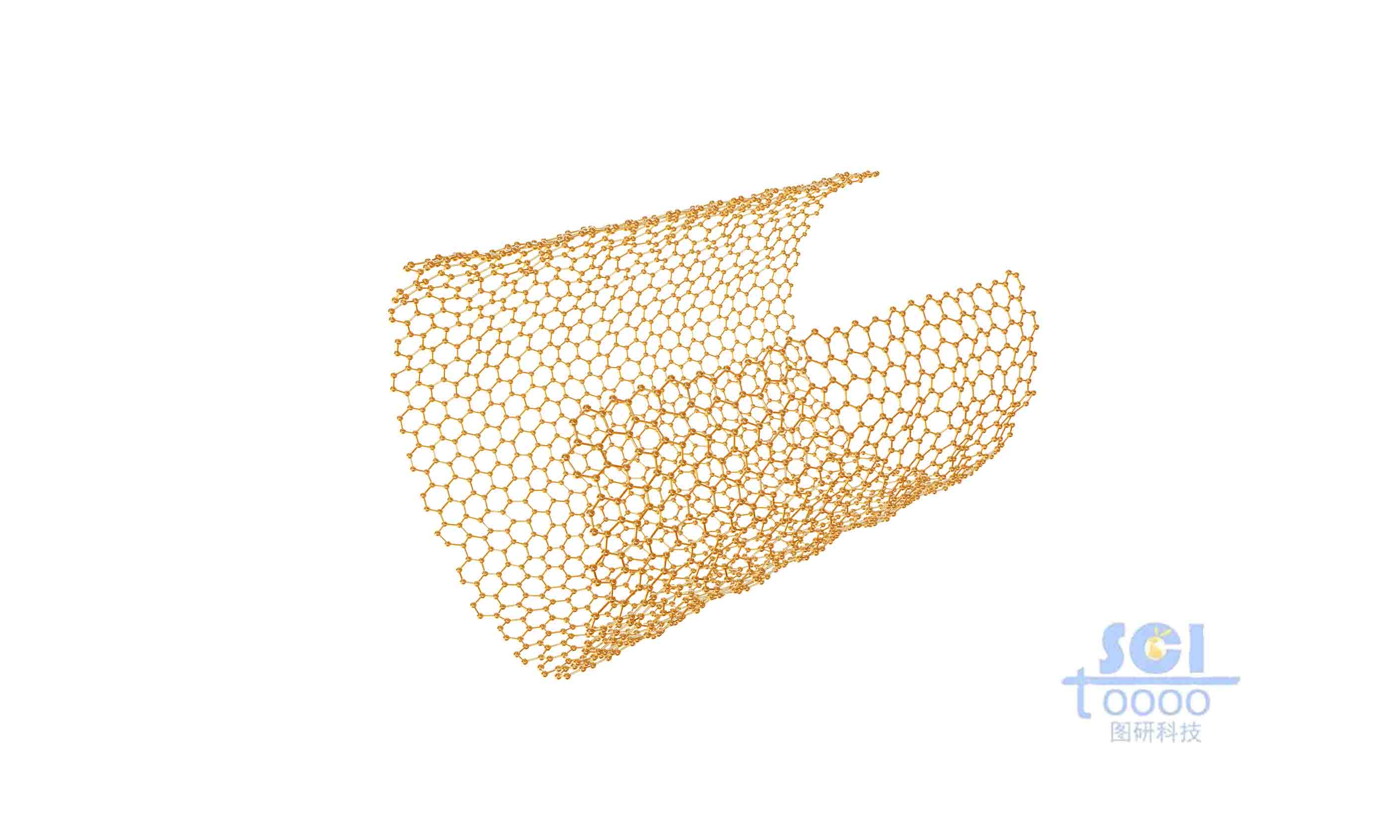 彎曲的石墨烯片