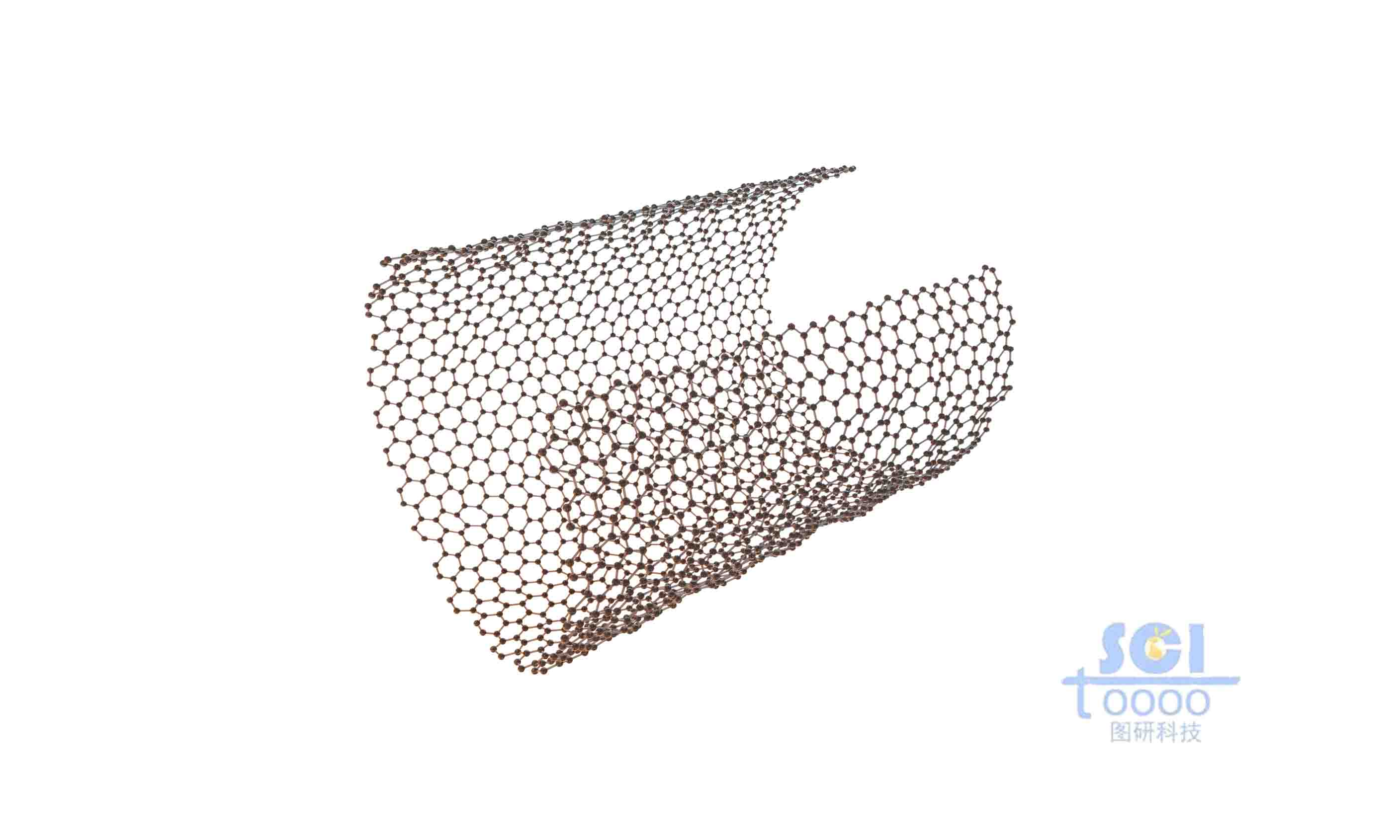 彎曲的石墨烯片