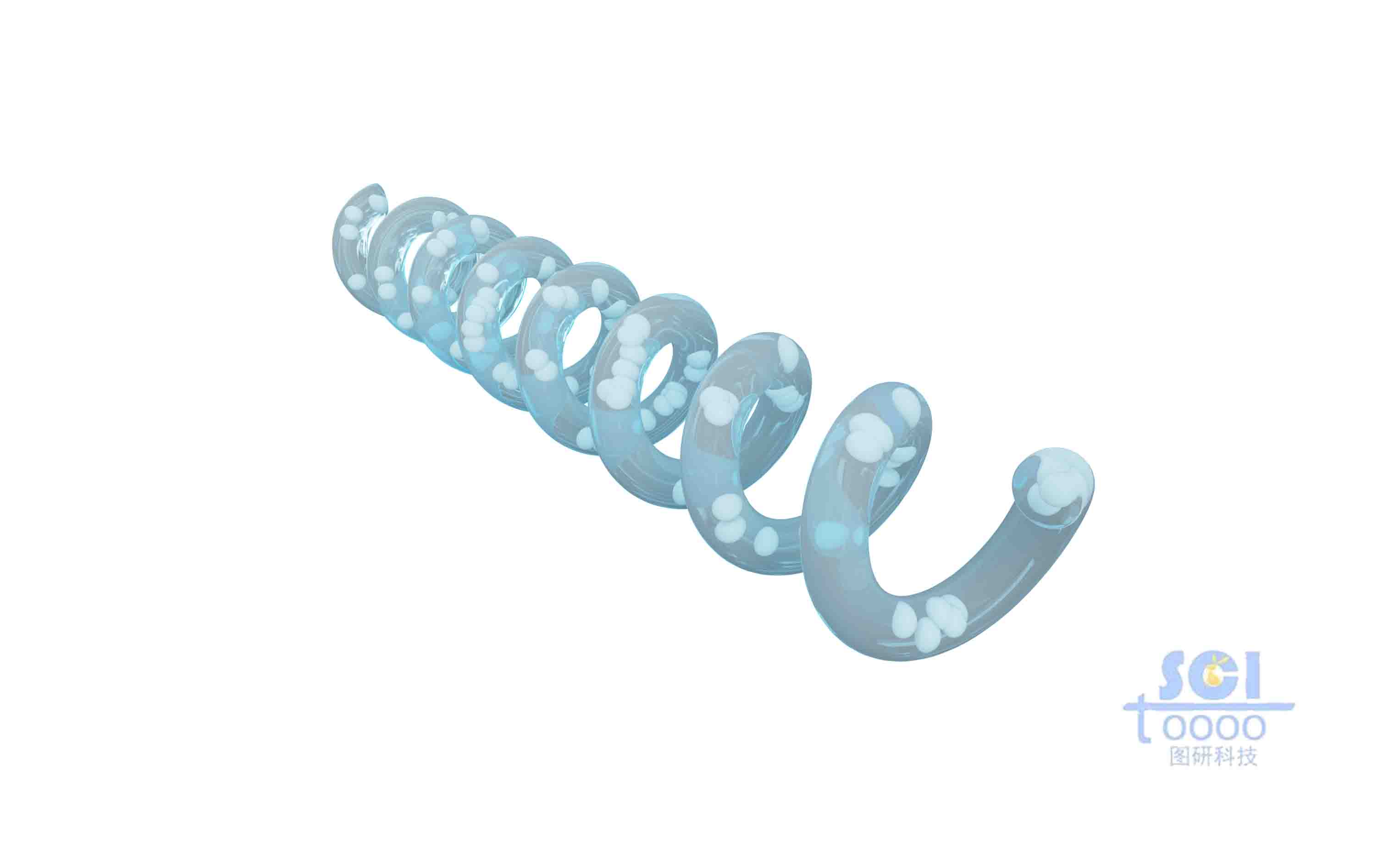 帶納米粒子的螺旋線