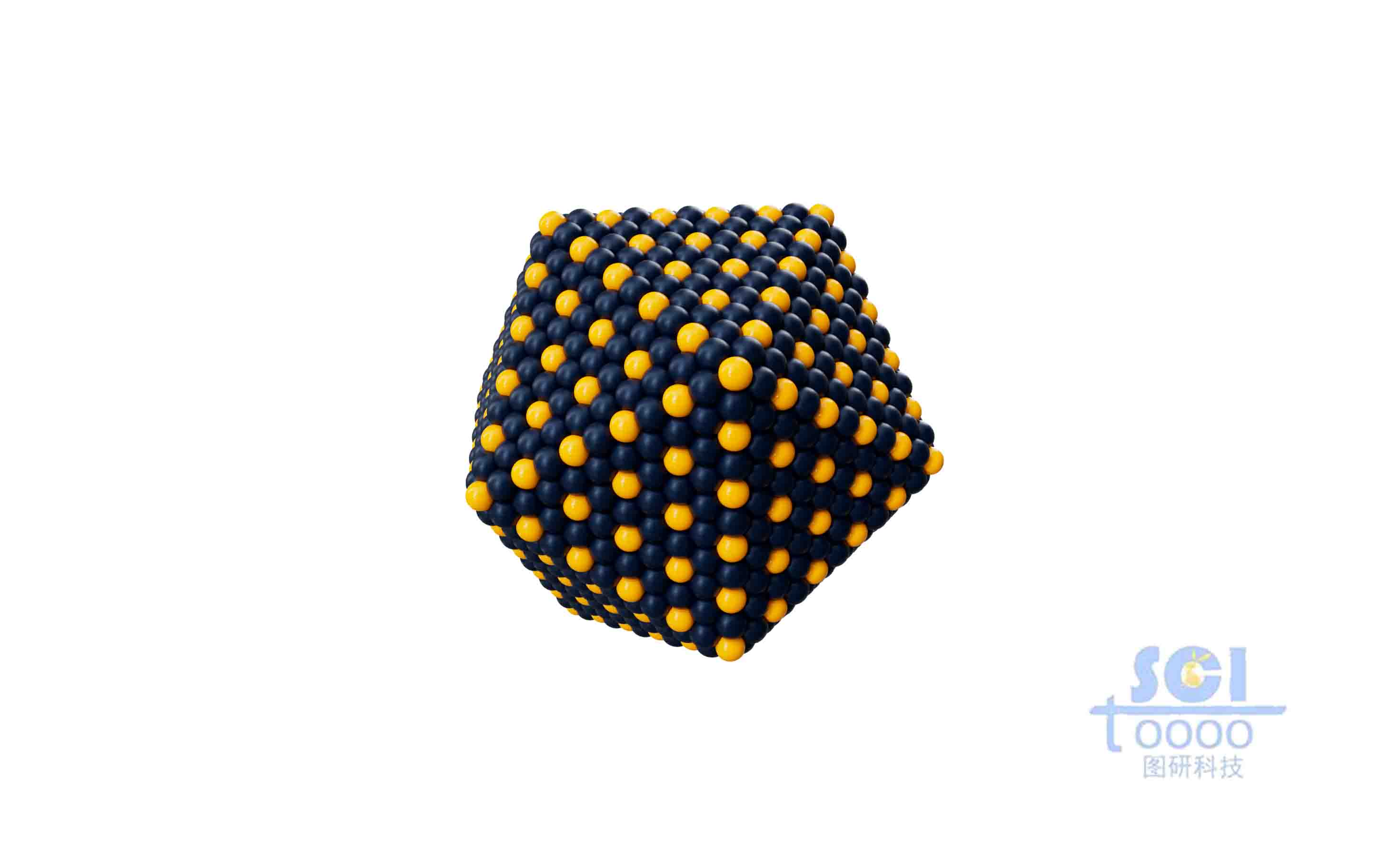 兩種不同的納米粒子構(gòu)成的不規(guī)則多面體
