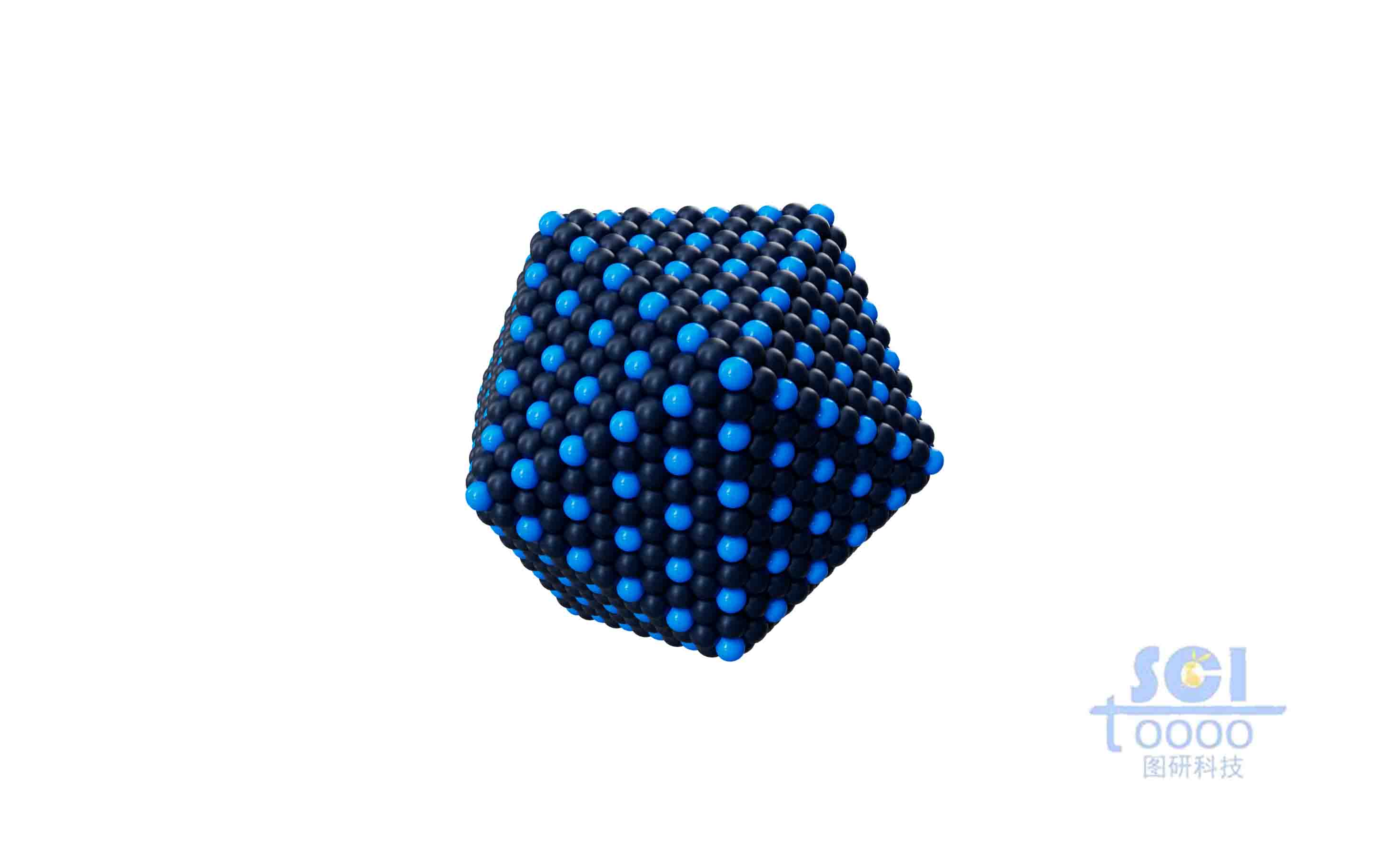 兩種不同的納米粒子構(gòu)成的不規(guī)則多面體