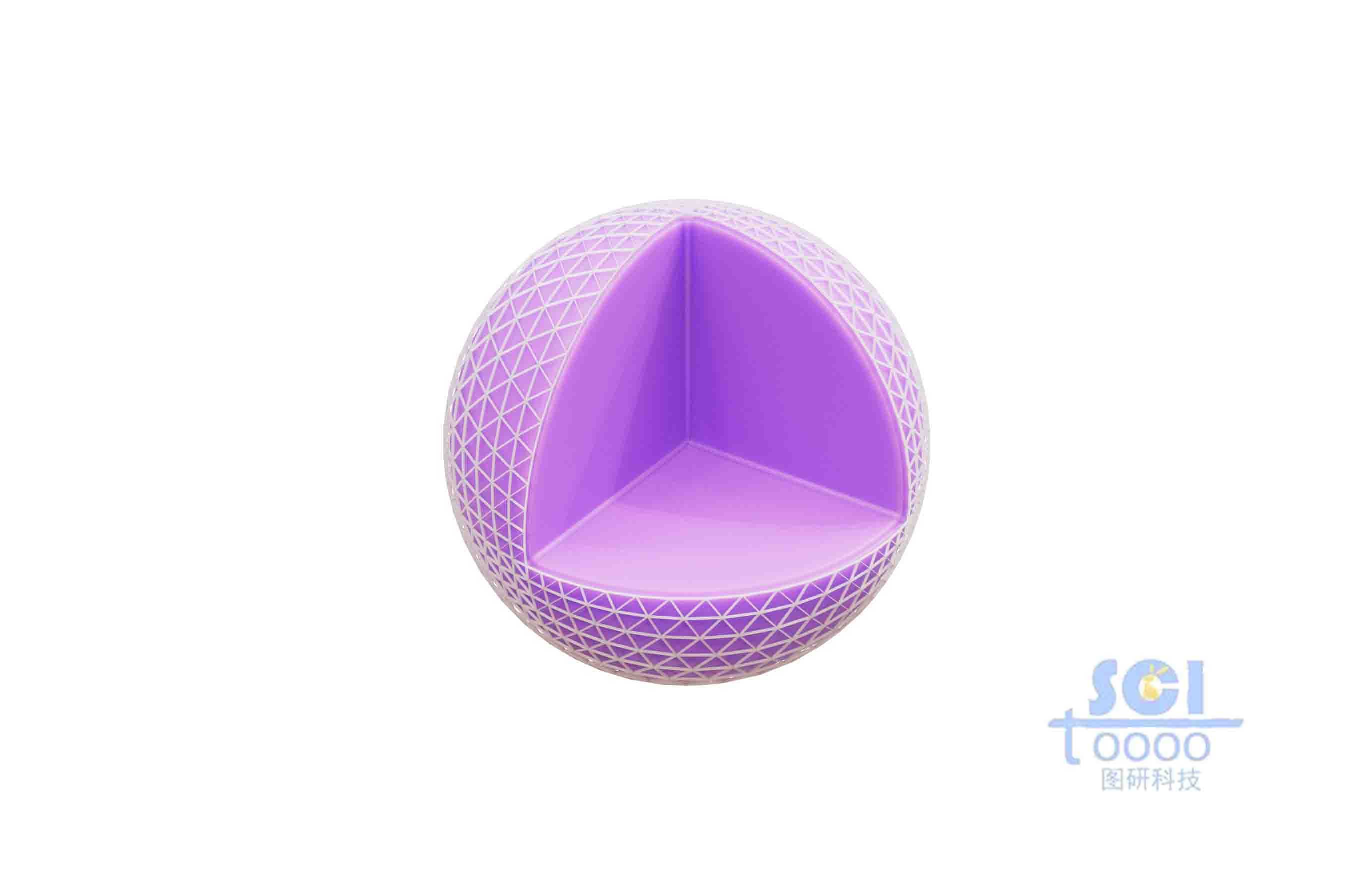 八分之一切面的鏤空球