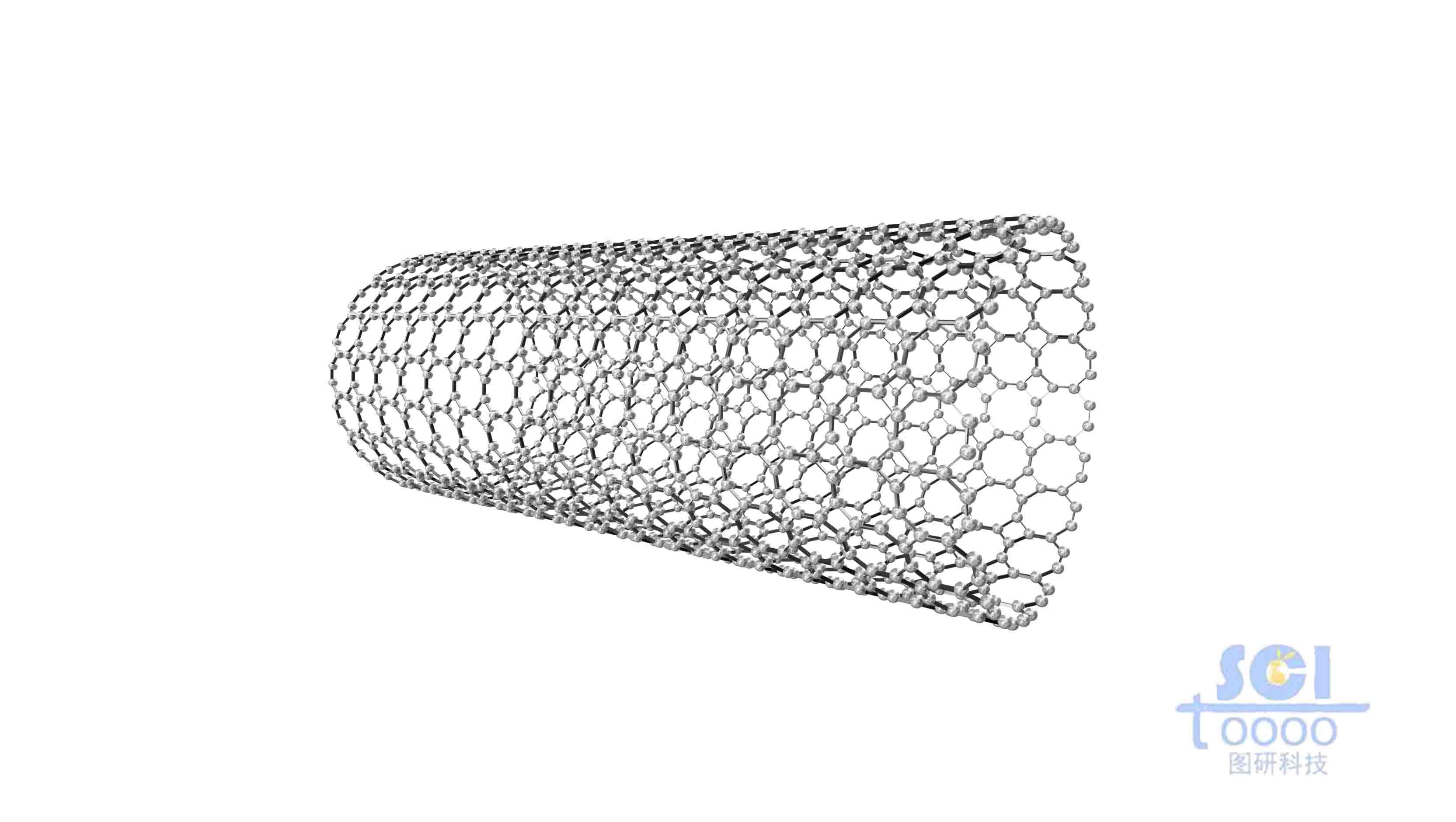 球棍模型組成的納米管