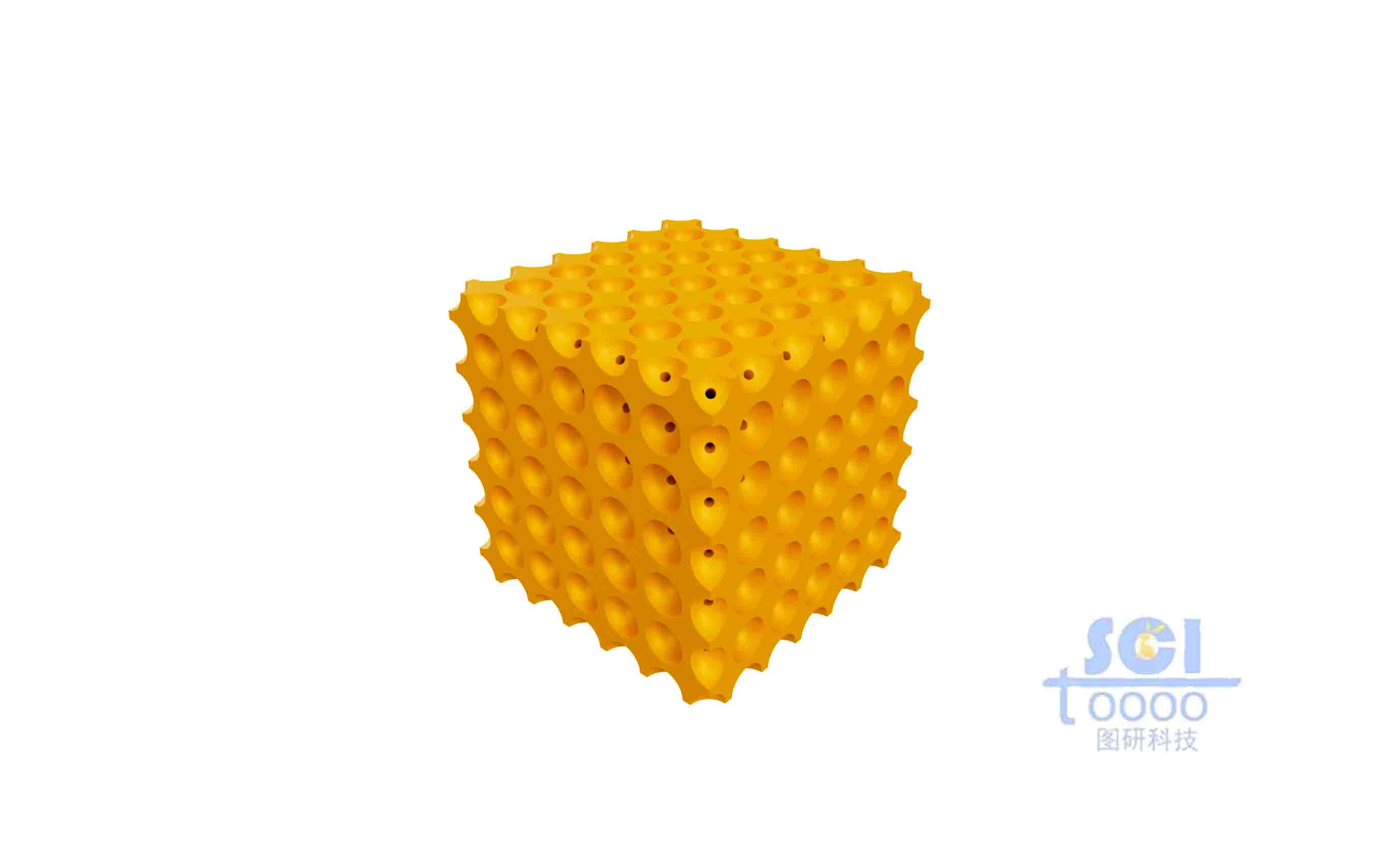 帶小孔的多孔立方體