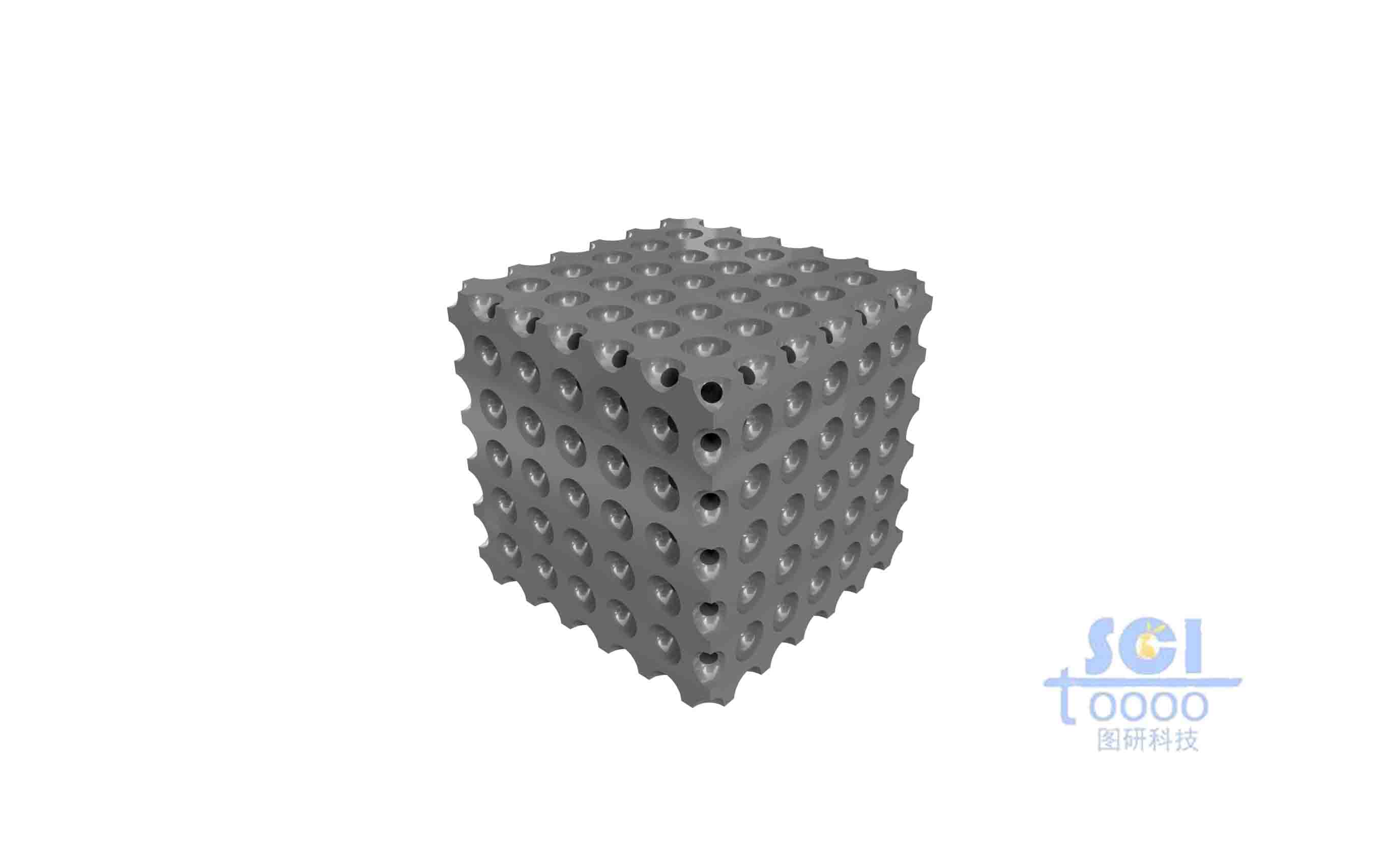 帶小孔的多孔立方體