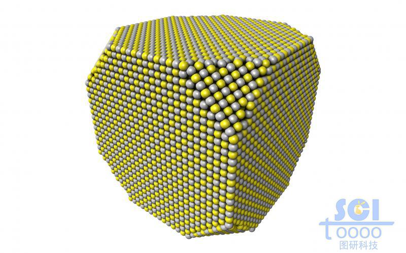 FeS2納微米晶體材料構成的削角立方體結構