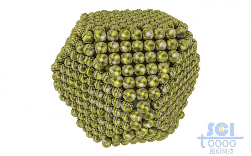 FeS2納微米晶體材料構成的削角立方體結構