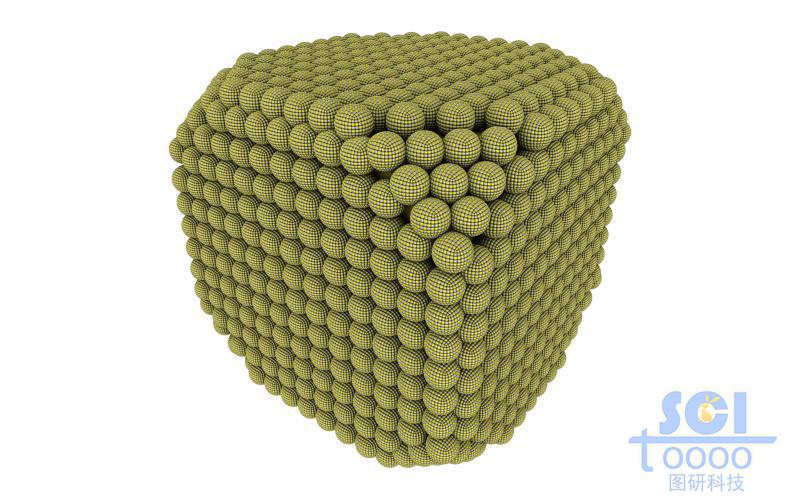 FeS2納微米晶體材料構成的削角立方體結構