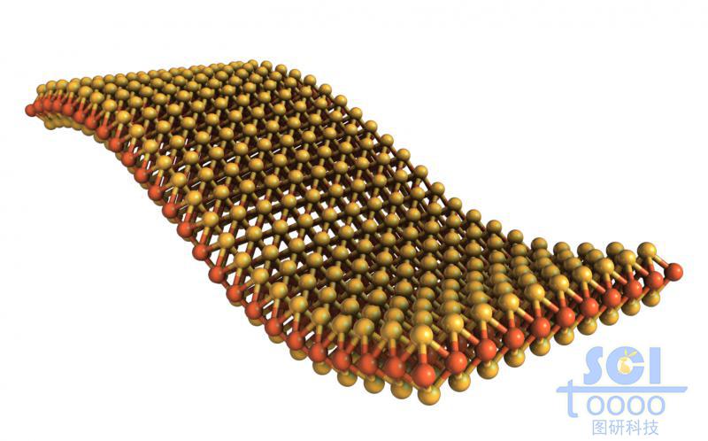 柔軟起伏的二硫化鉬片