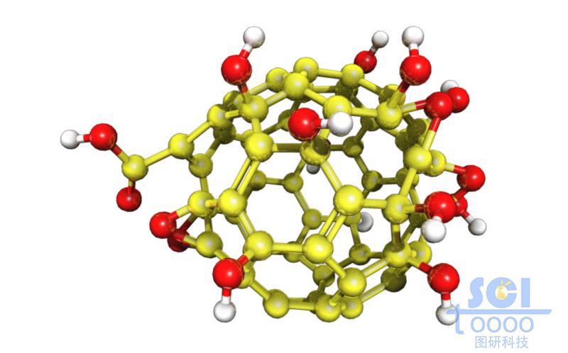 表面有標(biāo)記物的富勒烯