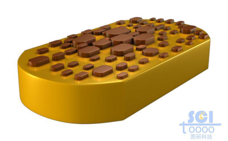金基底材料表面無序生長其他納米材料