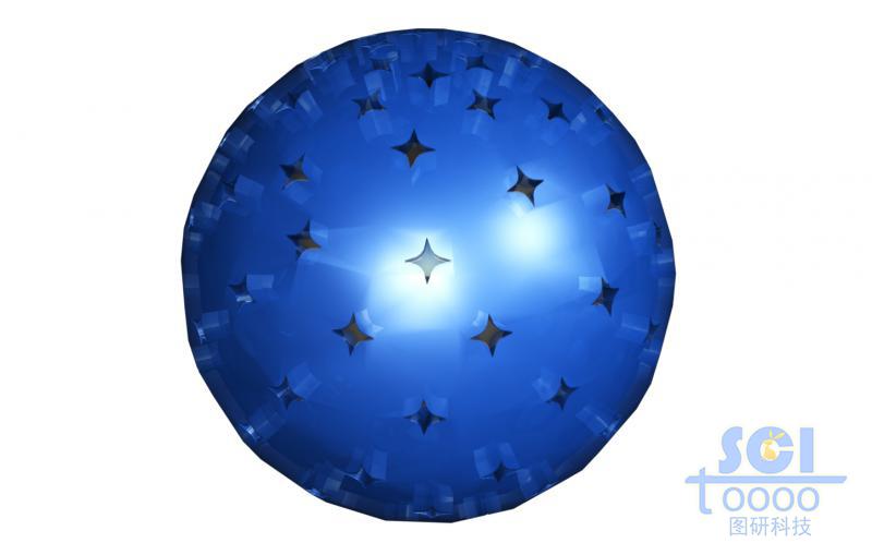 表面均勻分布的星形介孔球