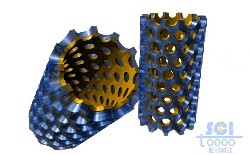 雙層嵌套的空心介孔微管柱結(jié)構(gòu)