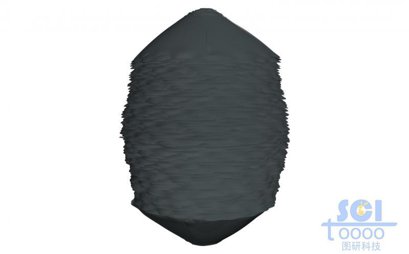 片層材料堆積形成橄欖球狀結(jié)構(gòu)