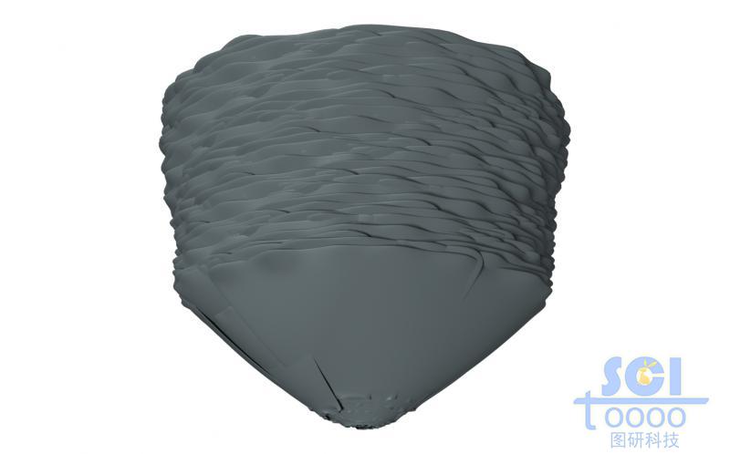 片層材料堆積形成橄欖球狀結(jié)構(gòu)