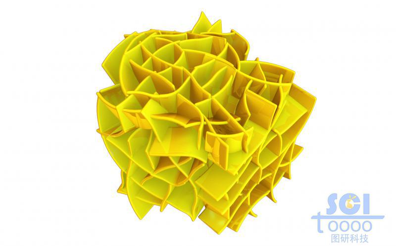 分子堆積形成的多孔海綿狀結(jié)構(gòu)