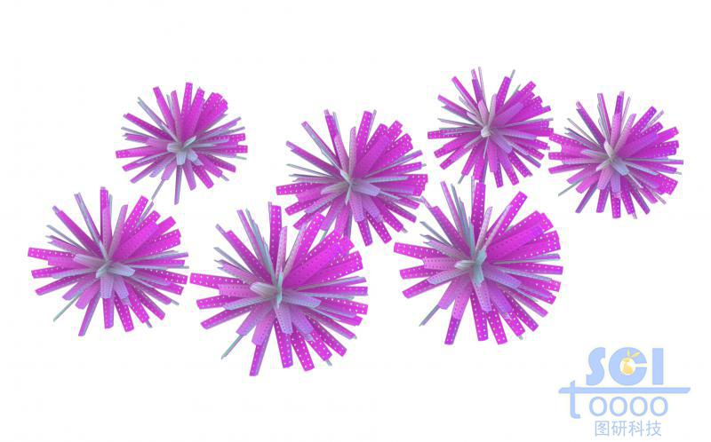 晶體團簇形成的納米花