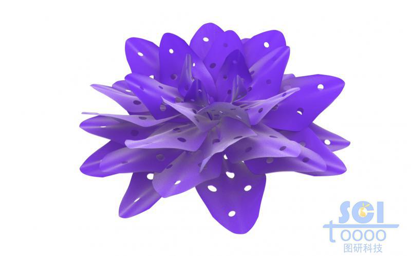 表面帶微孔的晶體團簇堆積形成的納米花