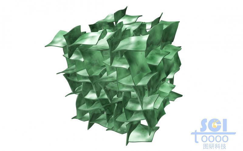 晶體片層堆積形成的多孔道結(jié)構(gòu)