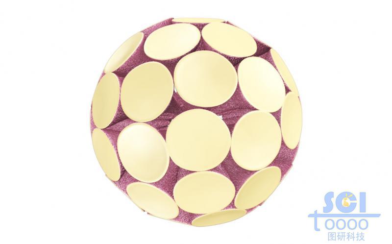 錐形納米顆粒向心團(tuán)聚成微球狀