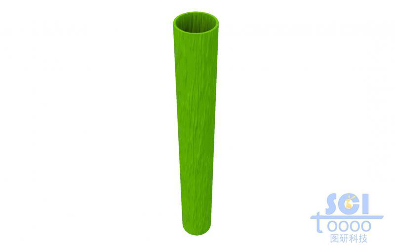 表面紋理粗糙的高分子空心管柱