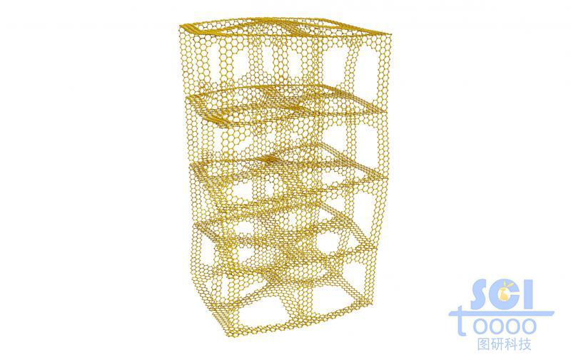 碳納米管相互連接搭建的框架結(jié)構(gòu)