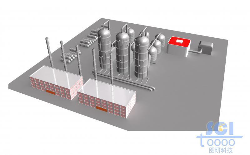 化工廠三維結(jié)構(gòu)模型
