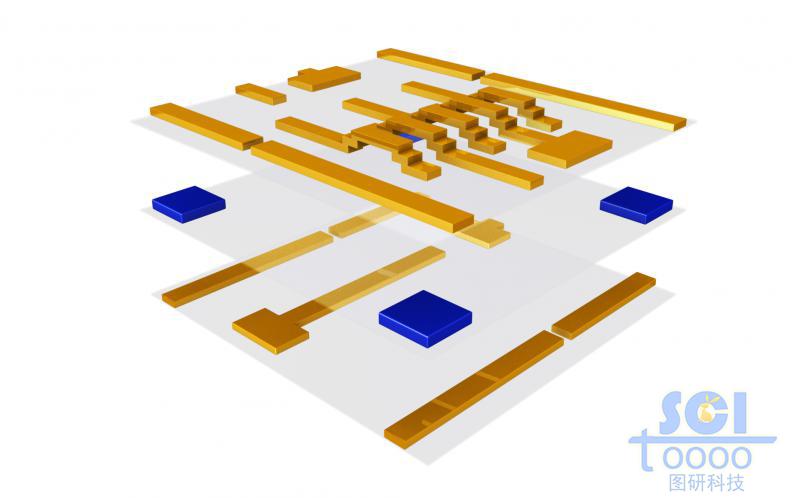 逐層分離示意的電極片結構