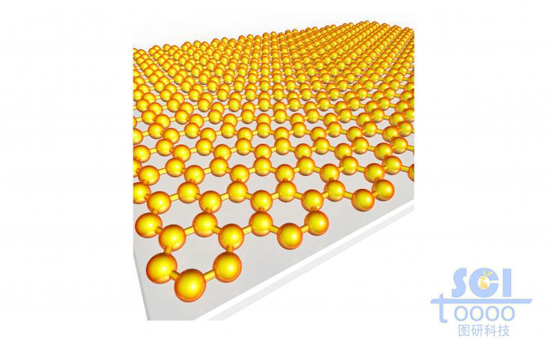 平鋪在基底上的石墨烯片