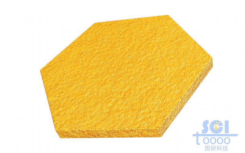 表面有紋理的六邊形基底板