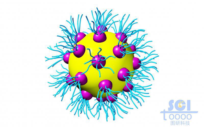 表面帶小分子聚團的硅球