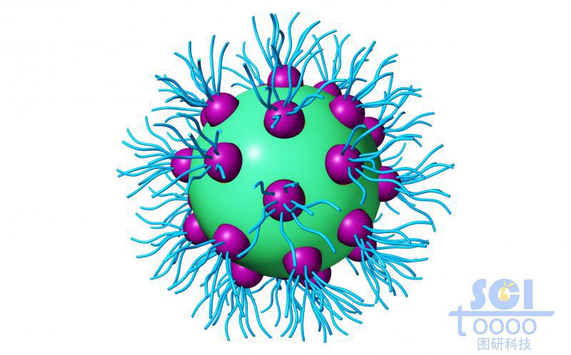 表面帶小分子聚團的硅球