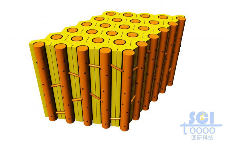 管壁帶微孔的納米孔道及內(nèi)部生長的納米柱