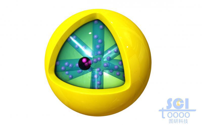 外層包裹硫化鉬/金屬化合物膜的，孔道內(nèi)帶藥物結(jié)構(gòu)的放射狀介孔球