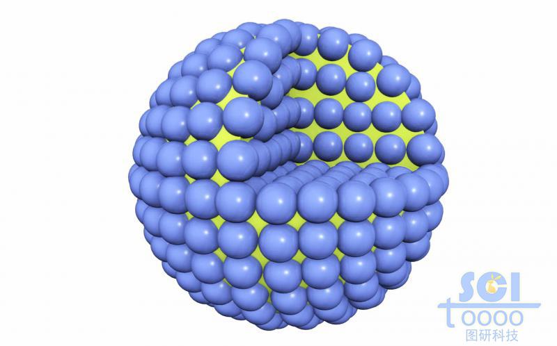八分之一切口的內(nèi)部有小分子彌散的實(shí)心球