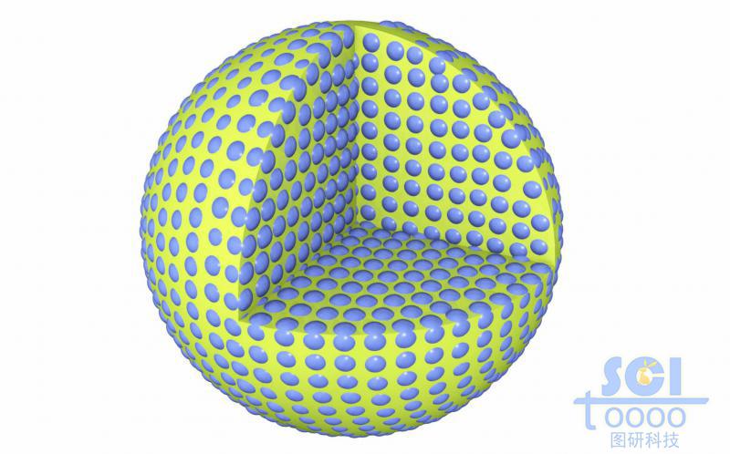 八分之一切口的內(nèi)部有小分子彌散的實(shí)心球